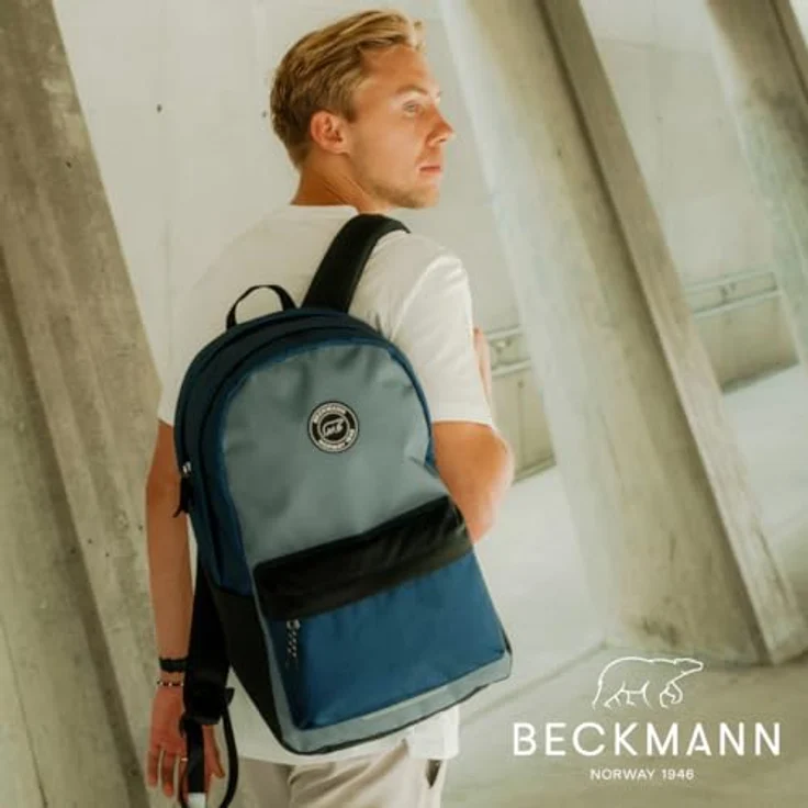 Beckmann Norway Schulranzen City, 30 Liter Volumen, zeitloses Design, recyceltes Material, integrierter Regenschutz – Bild 2