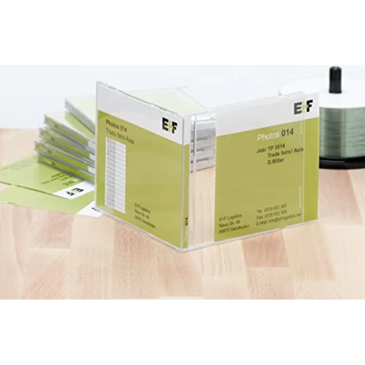 HERMA 5036 CD DVD Einleger für Jewel Case Hüllen DIN A4 (151 x 118 mm, 25 Blatt, Karton) perforiert, bedruckbar, nicht klebende Papier-Cover, 25 Inlays, weiß – Bild 3