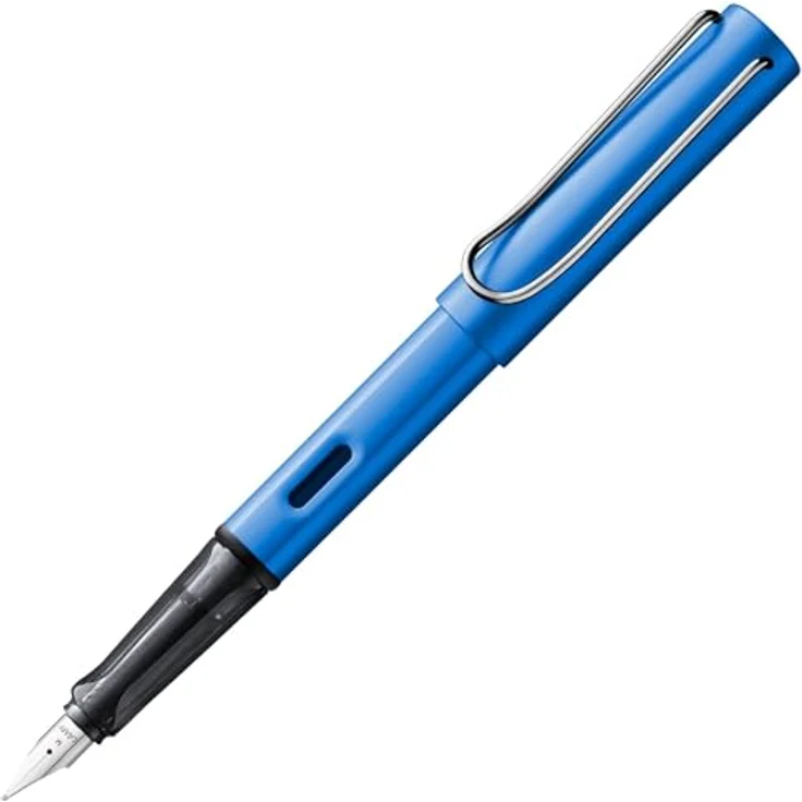 LAMY Füller AL Star 028 Ocean BLAU Stärke M, Leichtgewichtiger Füllhalter aus Aluminium mit polierter Edelstahlfeder – Bild 2