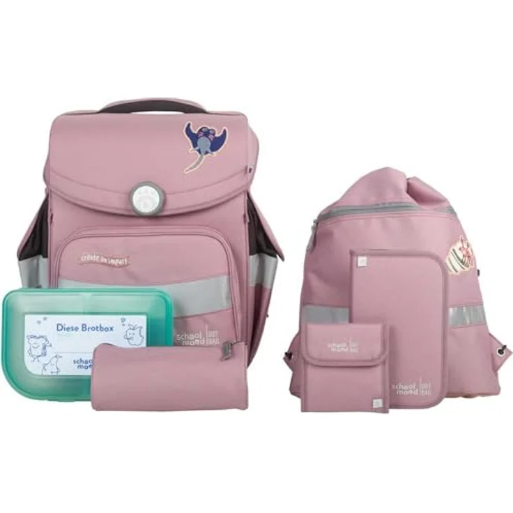 SCHOOL-MOOD® Timeless Schulrucksack, ergonomisch mit 23 Liter Volumen, Calamary (Ocean Collection) – Bild 1