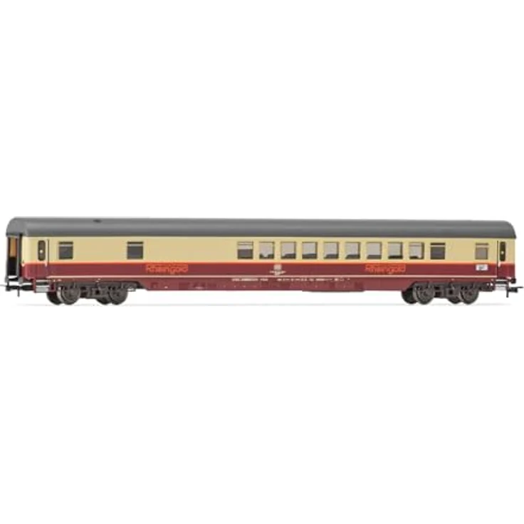 Rivarossi HR4395 DB, Barwagen WGmh 804, Modelleisenbahn-Wagen Ep. VI, cremefarben/rot, Maßstab 1:87 – Bild 1