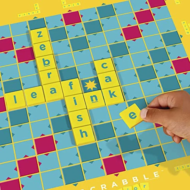 Mattel Games Scrabble Junior - Langlebigkeit, flexible Gestaltung, für Anfänger und Fortgeschrittene – Bild 5