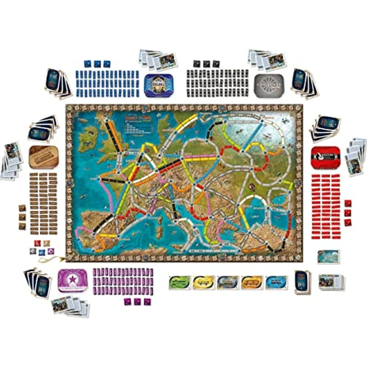 Rebel Brettspiel Boarding the Train: Europa 15. Jahrestag DELUXE, strategisches Spiel mit neuen Elementen und hochwertigen Komponenten – Bild 10