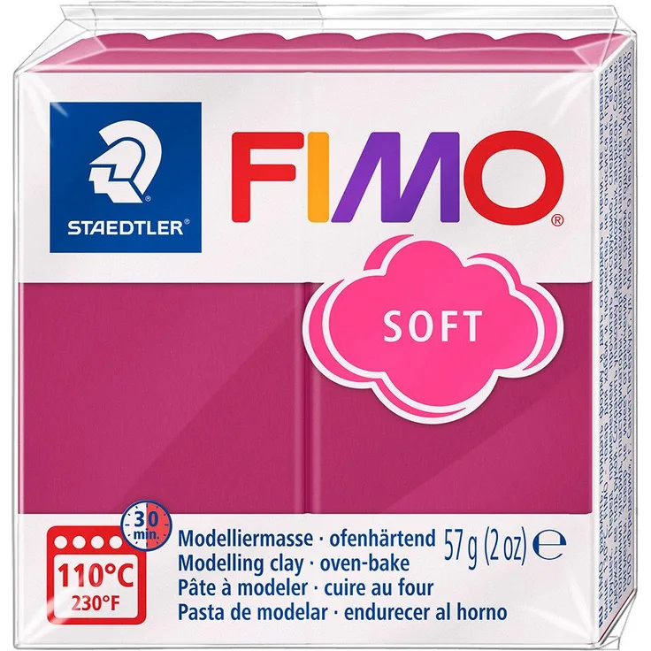 FIMO Modelliermasse soft Basisfarben, 57 g - Universell einsetzbar, leuchtende Ergebnisse - Basteln - FIMO