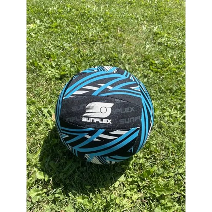 Sunflex® Beach und Funball Action Pro Größe 5, Neopren Volleyball weich und leicht für Wasser und Strand, extrem robust, rutschfester Grip, UV-beständig, Ø 21cm – Bild 5