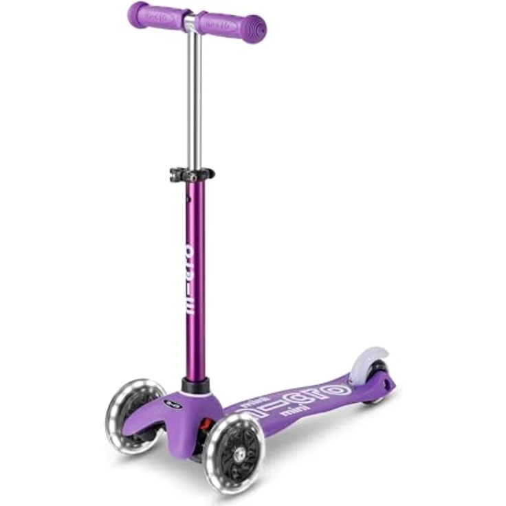 Micro Miniscooter mini micro deluxe LED, höhenverstellbare Lenkstange, Anti-Rutschbelag, eloxierter Lenker, LED-Rollen für Kids ab 2 Jahren – Bild 1