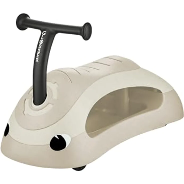 Globber WALK N' ROLL 2in1 ECO, Lauflernwagen & Rutschauto aus nachhaltigem Kunststoff mit Strohfasern, umbaubar, kokos weiß – Bild 1