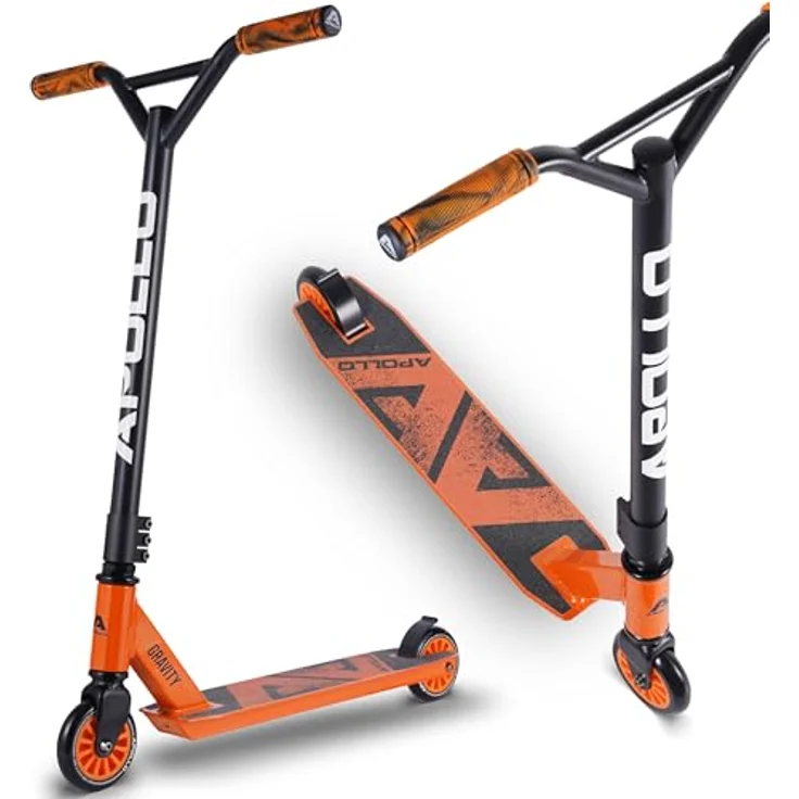 Apollo Stuntscooter Gravity, Fun-Kickscooter für Kinder und Teenager, hohe Belastbarkeit bis 100kg, rutschfestes Deck und stabile Rollen – Bild 1