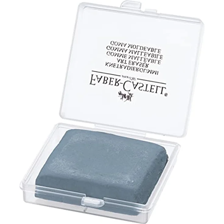 Faber-Castell Knetradiergummi Art Eraser 127220, grau, 3 Stück, zum Korrigieren von Kohle- und Pastellarbeiten, ohne Radierabfall – Bild 2