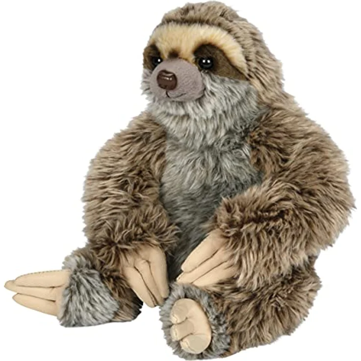 Uni-Toys - Faultier sitzend - 25 cm (Höhe) - Plüsch-Wildtier - Plüschtier, Kuscheltier – Bild 3