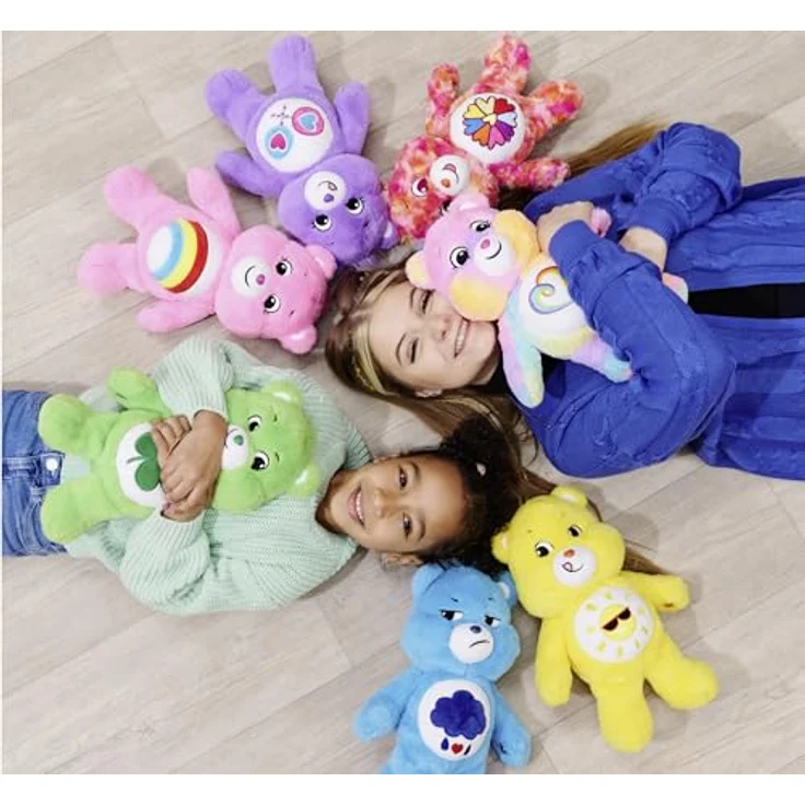 SIMBA Kuscheltier Care Bears Teile Gern Bärchi,35 cm, Lila mit zwei Lollis auf dem Bauch – Bild 7