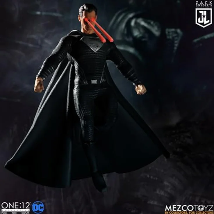 Mezco Toys Zack Snyder's Justice League 1/12 Deluxe Steel Box Set, Sammlerset mit Batman, Superman im schwarzen Genesungsanzug und The Flash, 15-17 cm, inklusive charakter-spezifischem Zubehör – Bild 6