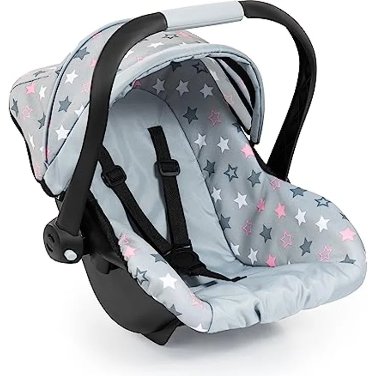Bayer Design 67907AA Puppenautositz mit Dach, verstellbarem Griff, Puppenzubehör