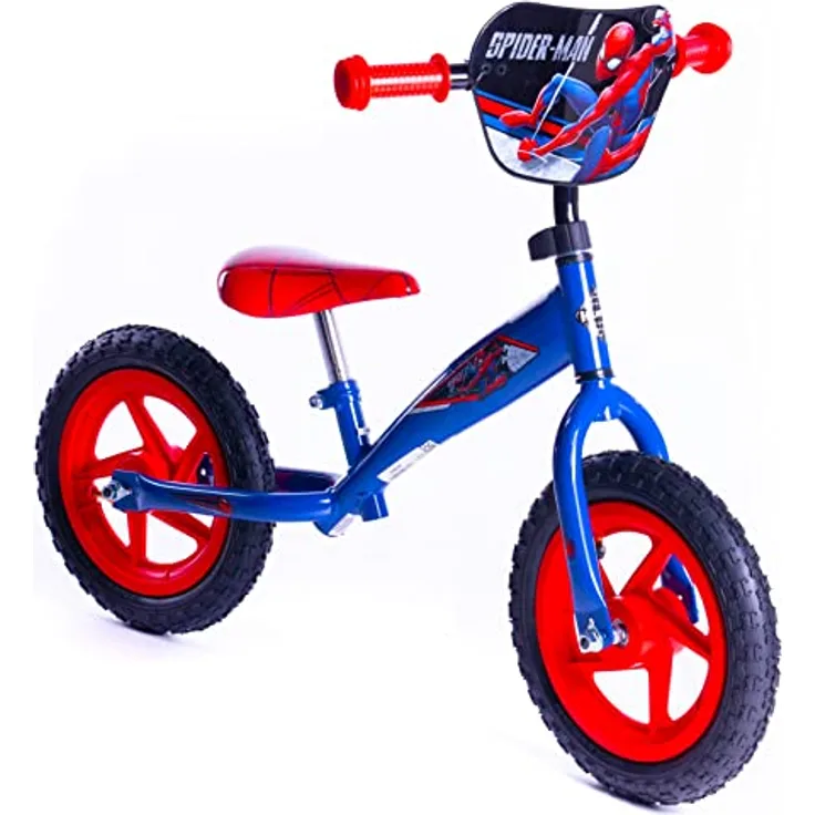 Huffy Boys Laufrad Spiderman Balance Bike, Blau & rtot, Small
