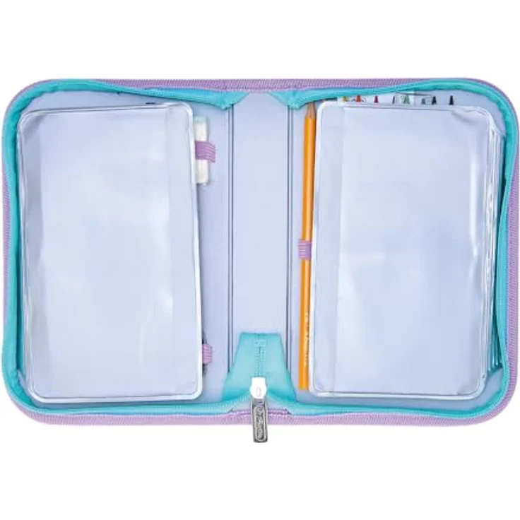 Herlitz Schüleretui 31-teilig Ocean Lights, Polyester mit FSC-zertifizierten Bunt- und Bleistiften, farbiges Innenfutter, 20,5 x 14 x 3,8 cm – Bild 4