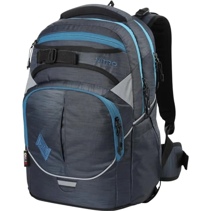 NITRO Schulrucksack SUPERHERO, Haze, mit integrierter Thermotasche, ergonomischen Schultergurten und 360° Reflektoren – Bild 1