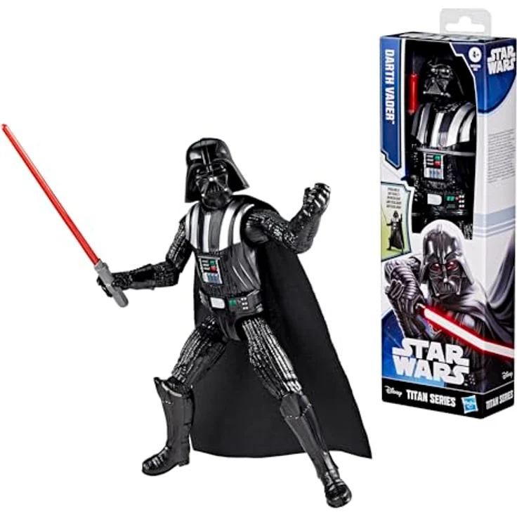 Star Wars Titan Series Darth Vader, 30 cm Action-Figur mit rotem Lichtschwert und 9 Bewegungspunkten, Spielzeug für Jungen und Mädchen ab 4 Jahren – Bild 2