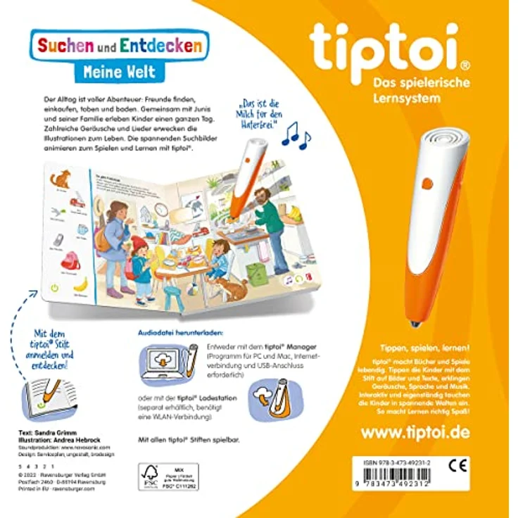 Ravensburger tiptoi® Buch - Suchen und Entdecken - Meine Welt, interaktive Entdeckungsreise mit Junis und seiner Familie für Kinder – Bild 2