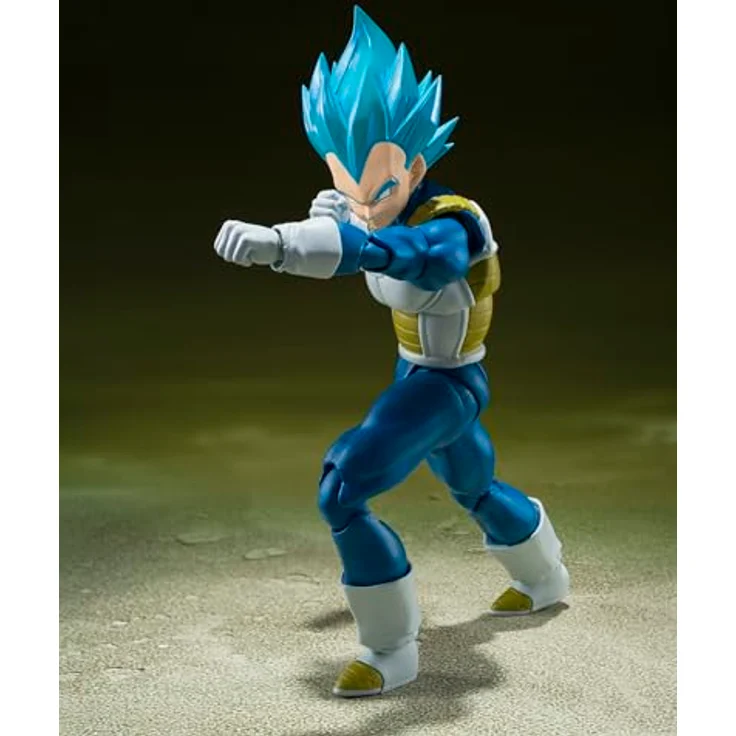 Bandai Tamashii Nations Dragon Ball Super S.H. Figuarts Actionfigur Super Saiyan God Super Saiyan Vegeta - Unwavering Saiyan Pride, 14 cm mit Zubehör und Austauschteilen – Bild 4