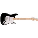 Fender Squier Sonic Stratocaster MN Black, elektrische Gitarre mit Squier Single-Coil Pickups und Tremolo-Bridge, Schwarz