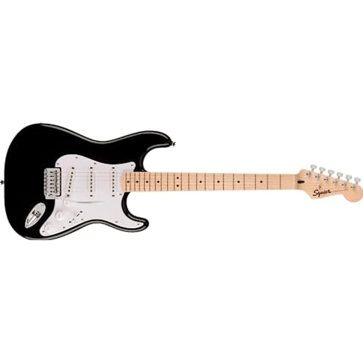 Fender Squier Sonic Stratocaster Pack, E-Gitarre aus Pappel, versatil in Schwarz mit Frontman 10G Verstärker und Zubehör – Bild 4