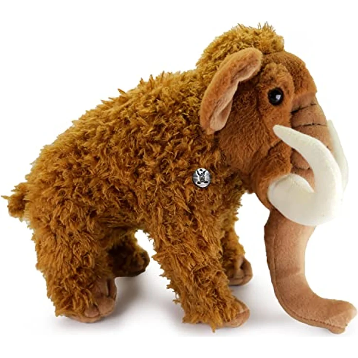 Kuscheltiere.biz Mammut Kuscheltier Wollhaarmammut Eiszeit Elefant Urzeit Plüschtier IGOR, Kuschlig weicher Plüsch mit naturgetreuem Design, 37 cm, waschbar - Braun – Bild 5