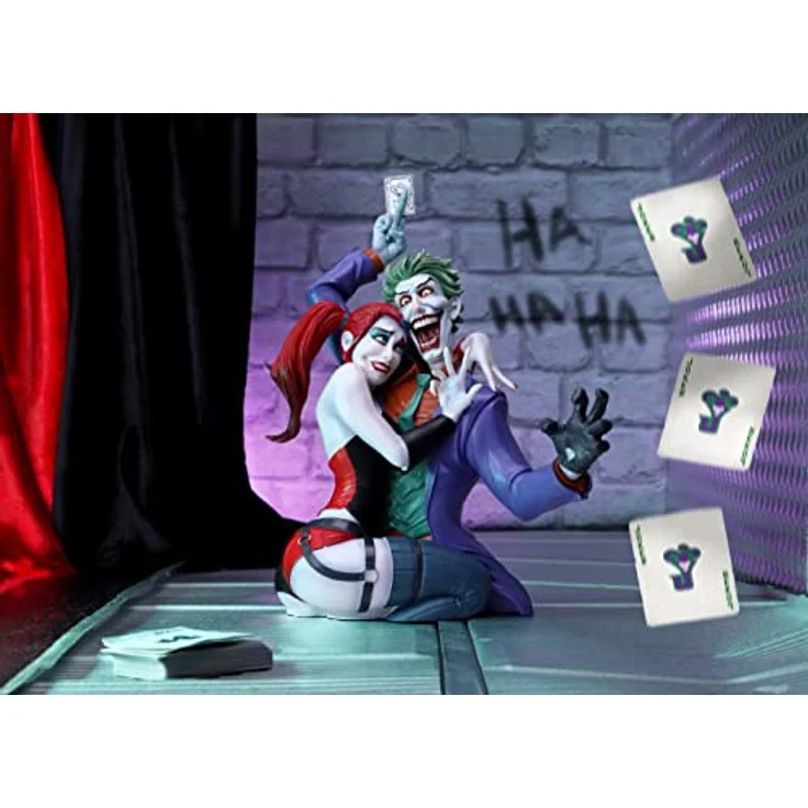 Nemesis Now The Joker and Harley Quinn, Büste 37,5 cm aus feinstem Harz, manuell bemalt – Bild 7