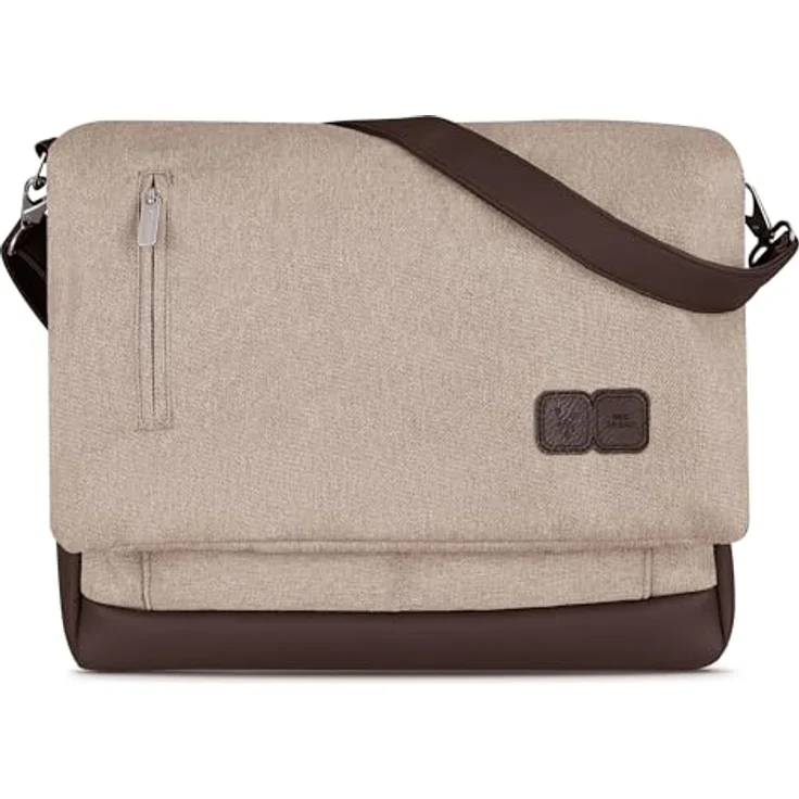 ABC Design Wickeltasche Urban Grain, moderne Wickeltasche mit Lederlook-Details, großem Hauptfach und Wickelunterlage, grau – Bild 2