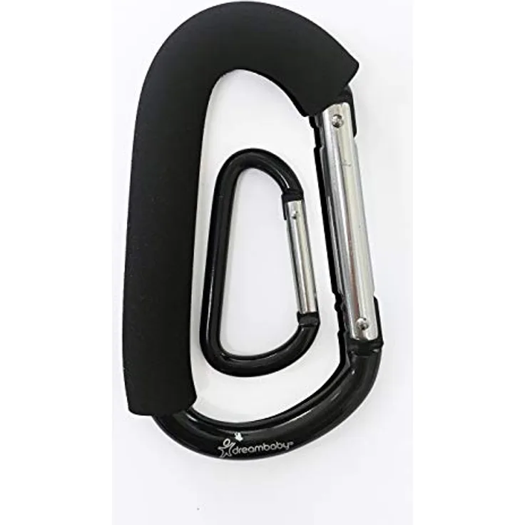 Dreambaby F2307 Kinderwagen-Haken Karabiner-Haken 2er Packung (groß/klein)