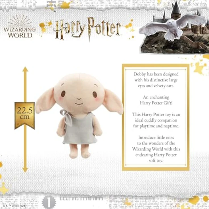 Rainbow Designs Limited Harry Potter Dobby Plüsch Elf, kleines Spielzeug für Kinder, Regenbogenfarbe – Bild 4