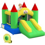 HOMCOM Hüpfburg mit Gebläse, Rutsche, Trampolin, (Kinderhüpfburg, 1-tlg., Spielburg), für Kinder 3 bis 10 Jahre, Oxford, 300 x 180 x 160 cm, Mehrfarbig