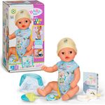 Baby Born Babypuppe Little Baby Boy 36 cm, mit 7 Funktionen, blaues Töpfchen, Stoffwindel und Schnuller
