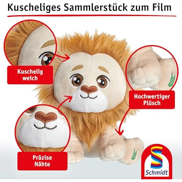 Schmidt Spiele 42856 Wicked, Der feige Löwe, 21 cm Plüschfigur mit originalgetreuen Details, waschbar, ab 0 Jahren – Bild 4
