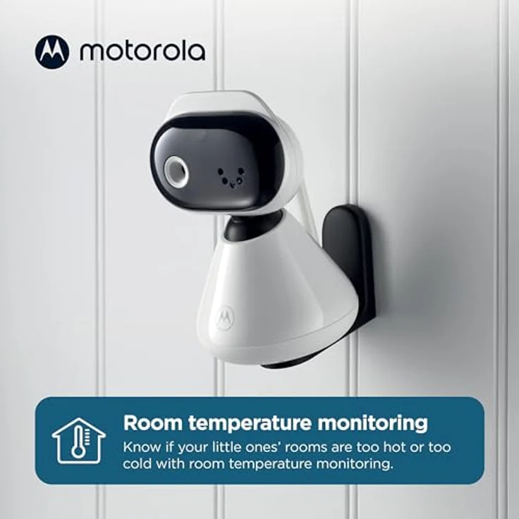 Motorola Nursery PIP1500 - Babyphone mit Kamera - 5" Elterneinheit - 2 Wege Kommunikation - Zimmertemperatur - Infrarot Nachtsicht - 300 m Reichweite, Weiß/Schwarz – Bild 5