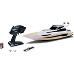 Carson RC Yacht Hurikan 2.4G, ferngesteuertes Boot in Sandfarben und Weiß mit bis zu 40 Minuten Fahrzeit und 50 m Reichweite, 100% RTR