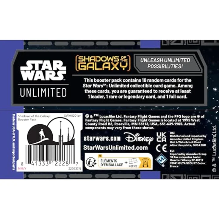 Fantasy Flight Games Star Wars Unlimited - Shadow of the Galaxy Display (English), Trading Card Game Booster Display - Smugglers, Rogues, and Bounty Hunters from the Outer Rim, 24 Packs of 16 Cards, Ages 12+ – Bild 6