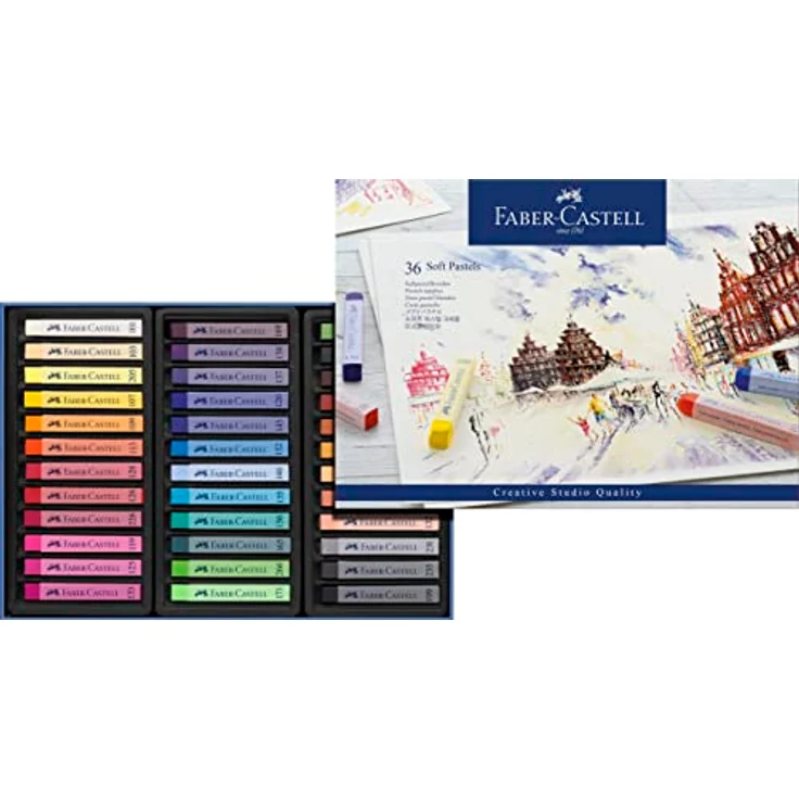 Faber-Castell Softpastellkreiden, 36er Kartonetui mit leuchtenden Farben und hoher Pigmentierung – Bild 2