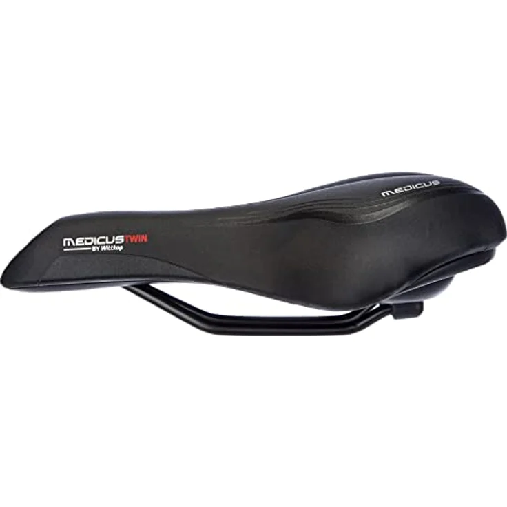 Prophete Wittkop Medicus Twin 1.0 Sattel | Trekkingsattel | Fahrradsattel | Geleinlage und Elastomerdämpfung | 5-Zonen Polsterung | Schwarz – Bild 3