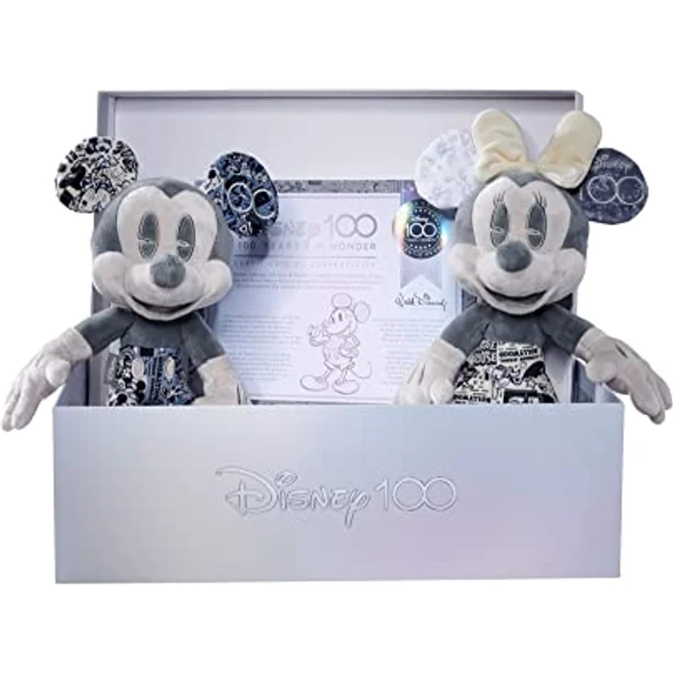 Simba 6315870123 - Disney Mickey & Minnie Mouse 100 Jahre Collector-Set, 33cm Plüsch, limitierte Sammler-Edition, Geschenk-Box, Amazon exklusiv, Zertifikat & Seriennummer, für Erwachsene & Kinder – Bild 5
