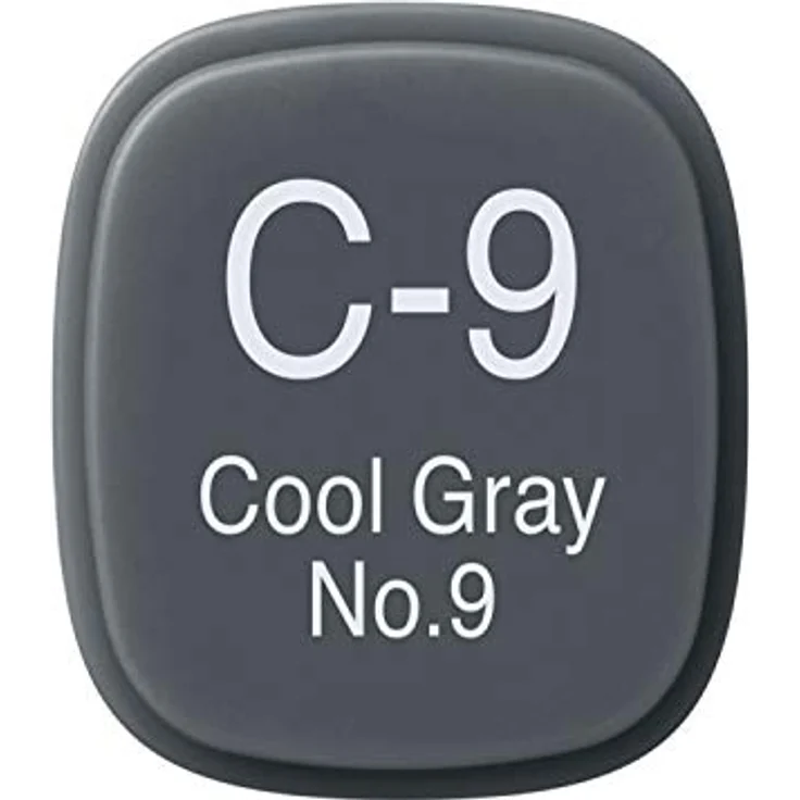 Copic Classic Marker Typ C - 9, cool gray No. 9, professioneller Layoutmarker mit dualem Spitzensystem – Bild 3