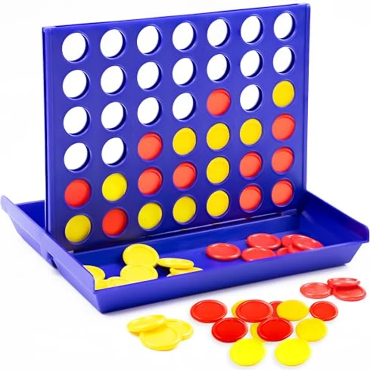 VingaHouse Vier gewinnt, Kinder Brettspiel,4 in Einer Reihe Reihe Vertikales Brettspiel, Strategiespiel für 2 Spieler,Pädagogische Spielzeuggeschenke für Kinder geeignet（groß） – Bild 2