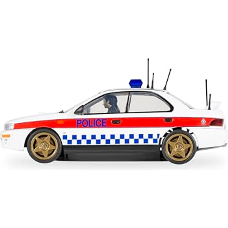 Scalextric C4429 Subaru Impreza WRX - Police Edition Slotcar mit funktionierenden Lichtern und DPR – Bild 3