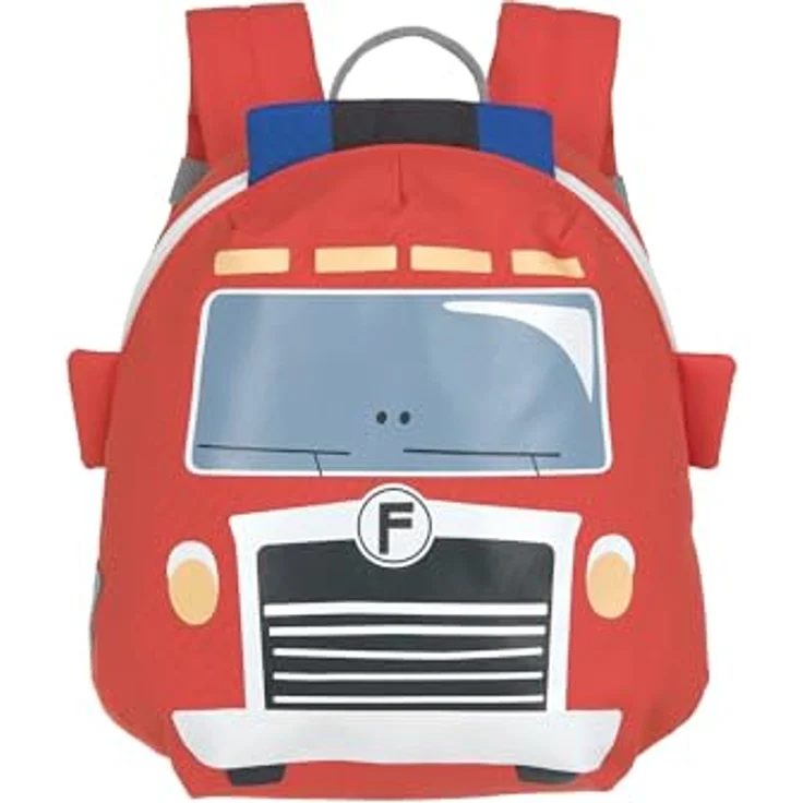 LÄSSIG Kleiner Kinderrucksack für Kita Kindertasche Krippenrucksack mit Brustgurt, 20 x 9.5 x 24 cm, 3,5 L/Tiny Backpack Fire Engine – Bild 1