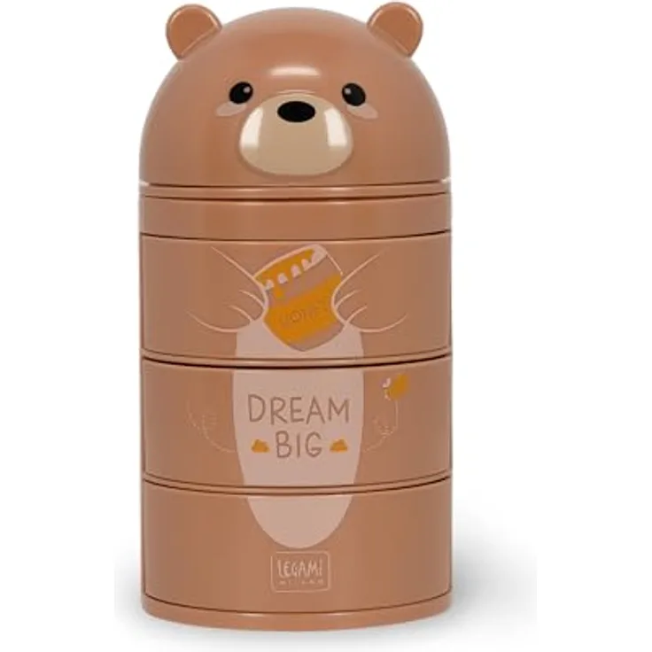 Legami Aww-rganiser Teddy-Bär, Schreibtisch-Organizer mit Schiebedeckel und 3 Schubladen, 16 x 8,2 cm, aus PS