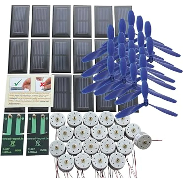 Sol Expert Klassensatz Basic, Experimentierkästen mit kristalliner Solarzelle SM330 und Solarmotor RF300 – Bild 2