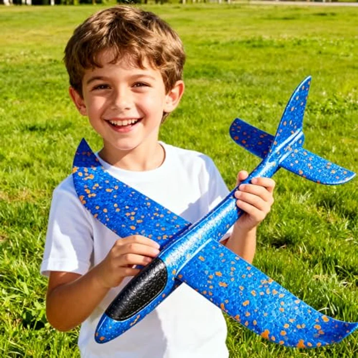 PATRICHOR Styropor Flugzeuge, 4er Set Wurfgleiter aus EPP-Schaum für Kinder, ab 3-12 Jahre, Outdoor Spielzeug, sicher und leicht montierbar – Bild 3