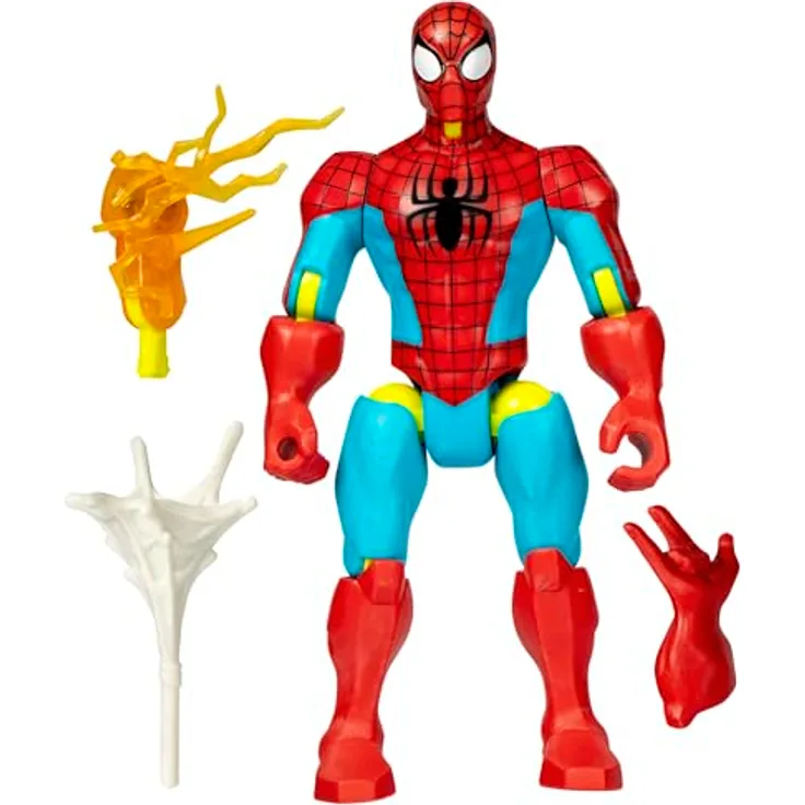 SPIDER-MAN MixMashers Marvel Mix-and-Match Action-Figur mit austauschbaren Teilen und Miles Morales Effekt-Teil, vielseitig kombinierbar