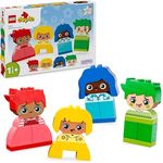 LEGO DUPLO Große Gefühle, Stapelspiel zum Bauen mit 23 bunten Bausteinen und 4 Figuren, Motorik-Spielzeug zur Förderung der sozialen und emotionalen Entwicklung von Kleinkindern ab 18 Monaten 10415