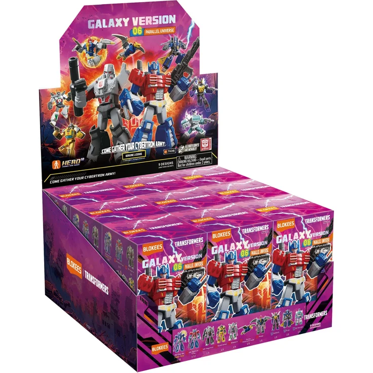 Blokees Transformers Blokees Plastic Model Kit Galaxy Version 06, 9 Modelle in Blind-Box, ca. 12 cm groß