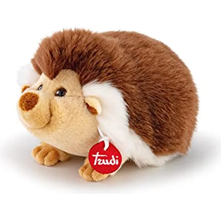 Trudi TUDO4000 Klassik Plüschtier Igel Spillo ca. 21 cm, Größe S, hochwertiges Stofftier mit weichen Materialien, Plüschfigur mit realistischen Details, waschbar, Kuscheltier für Kinder, Braun/Weiß
